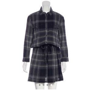 Burberry Brit plaid print knee length dress